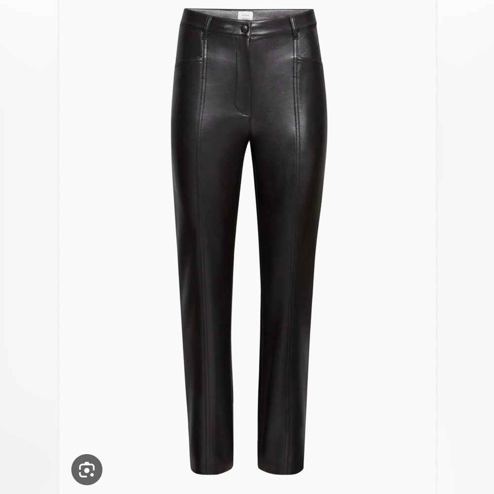 Aritzia Black Rebel Faux Leather Pants